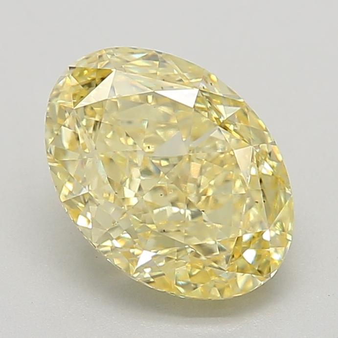 2.55 Ct. Fancy Vivid Yellow Oval Lab Grown Diamond