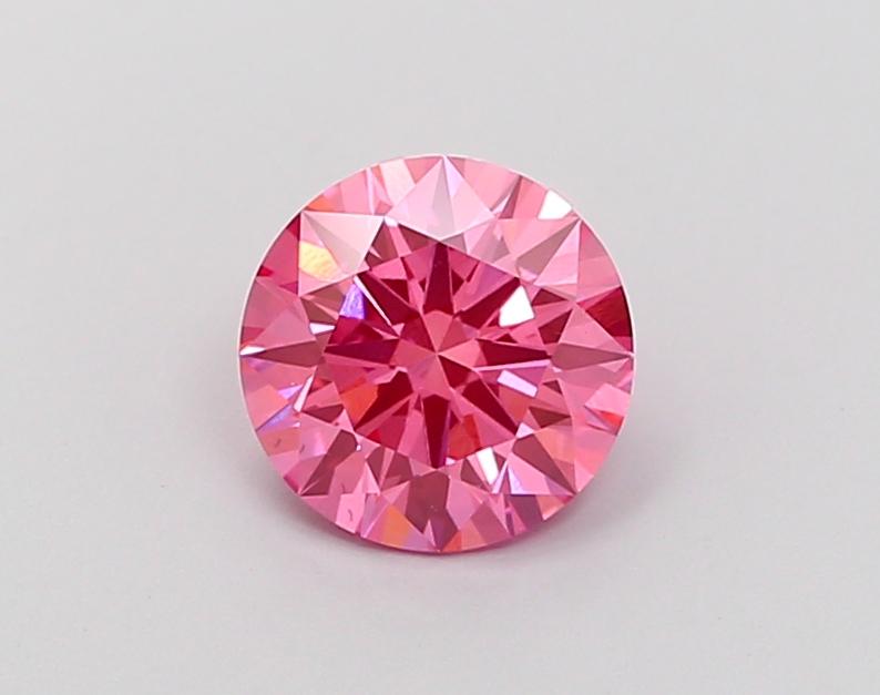 1.21 Ct. Fancy Vivid Pink Round Lab Grown Diamond