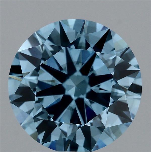 2.68 Ct. Fancy Vivid Blue Round Lab Grown Diamond