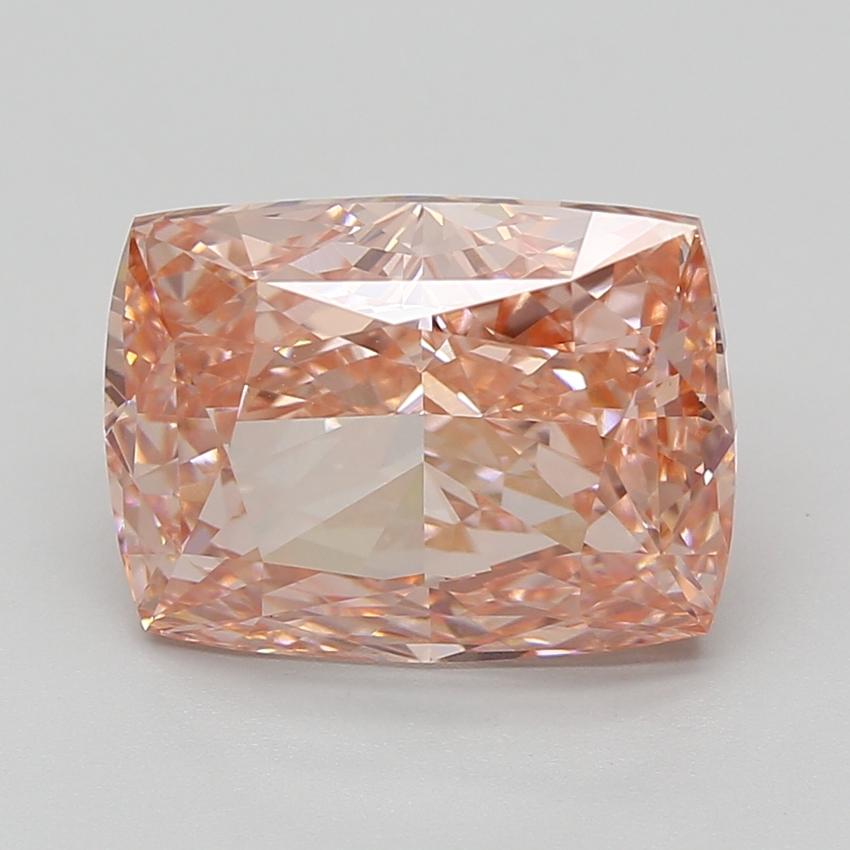 7.05 Ct. Fancy Vivid Pink Cushion Lab Grown Diamond