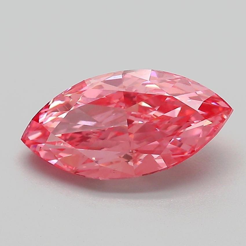 2.08 Ct. Fancy Vivid Pink Marquise Lab Grown Diamond