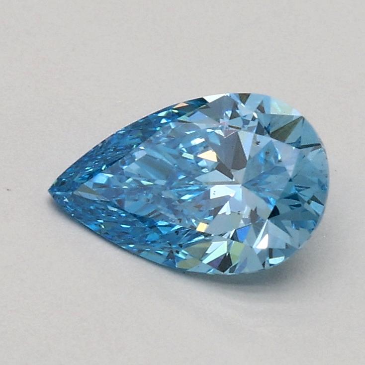 0.53 Ct. Fancy Vivid Blue Pear Lab Grown Diamond