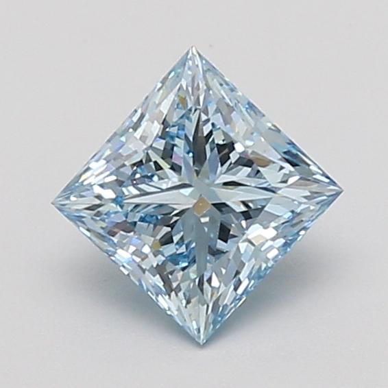 1.00 Ct. Fancy Vivid Blue Princess Lab Grown Diamond