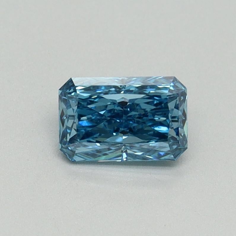 0.52 Ct. Fancy Vivid Malibu Blue Radiant Lab Grown Diamond