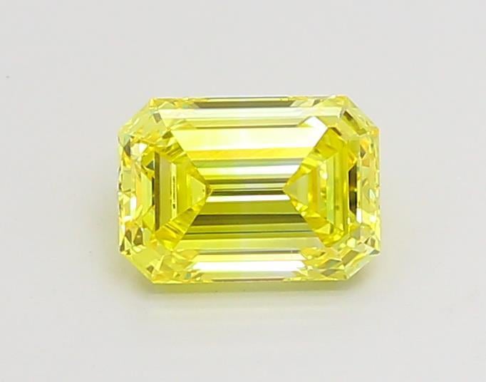 1.02 Ct. Fancy Vivid  Yellow Emerald Lab Grown Diamond