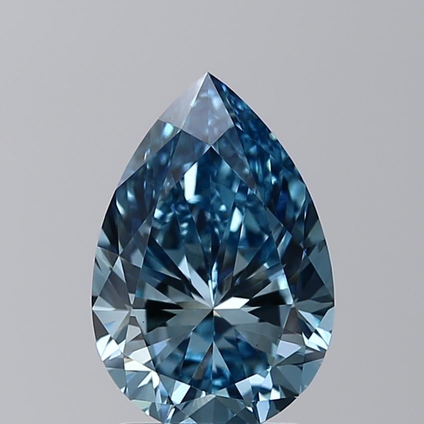 2.01 Ct. Fancy Vivid Blue Pear Lab Grown Diamond