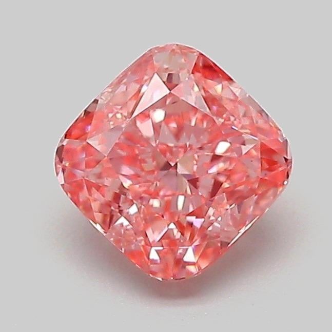 1.04 Ct. Fancy Vivid Pink Cushion Lab Grown Diamond