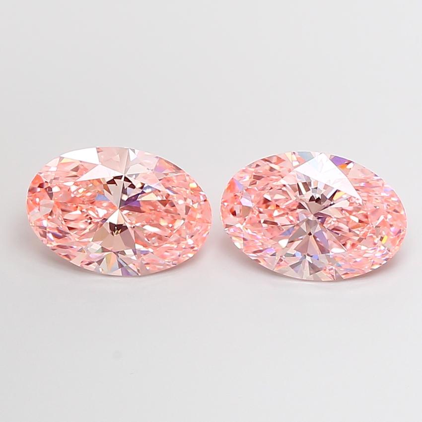 4.02 Ct. Fancy Vivid  Pink Oval Lab Grown Diamond