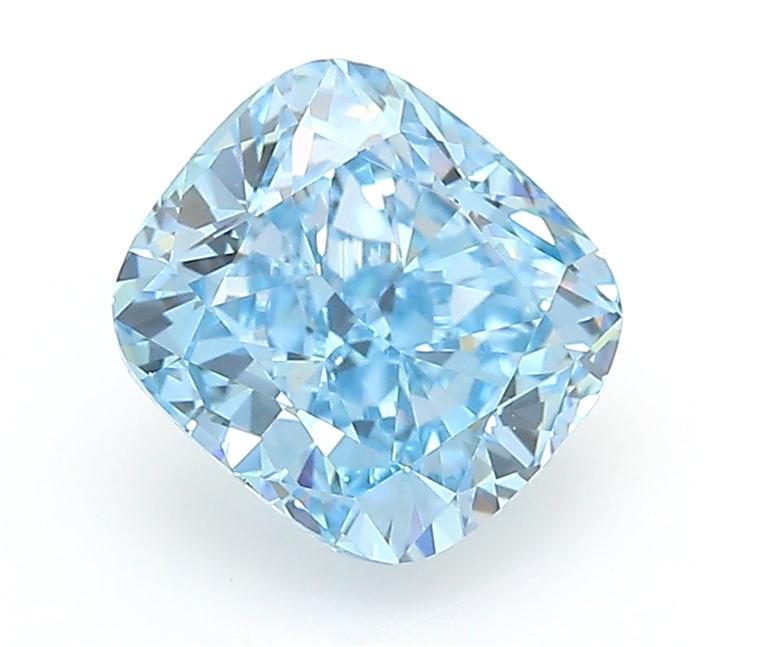 1.51 Ct. Fancy Vivid Blue Cushion Lab Grown Diamond