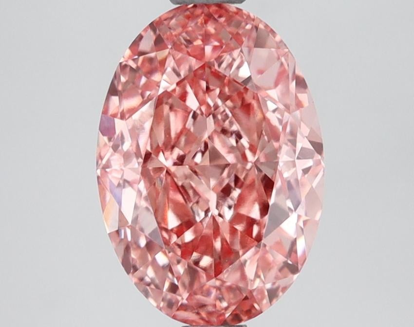2.56 Ct. Fancy Vivid Pink Oval Lab Grown Diamond