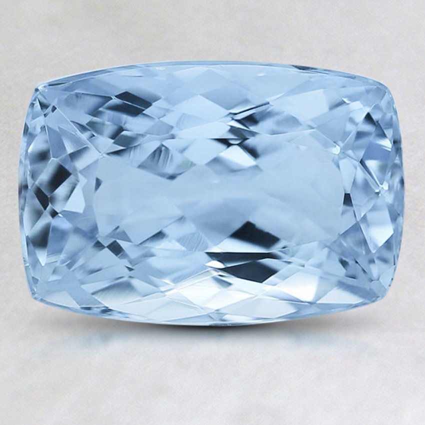 12x8.2mm Fine Cushion Aquamarine