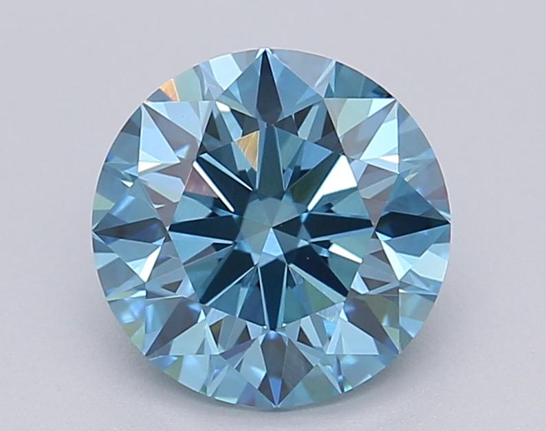 1.52 Ct. Fancy Vivid Blue Round Lab Grown Diamond