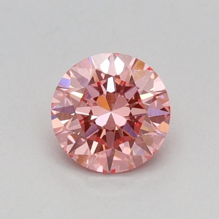 0.37 Ct. Fancy Vivid Pink Round Lab Grown Diamond