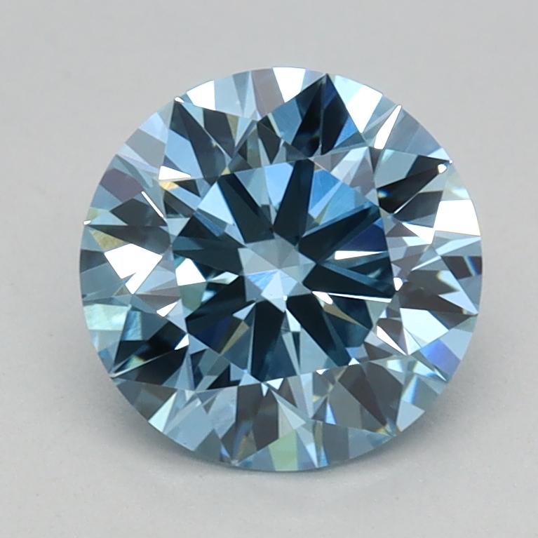 1.12 Ct. Fancy Vivid Blue Round Lab Grown Diamond