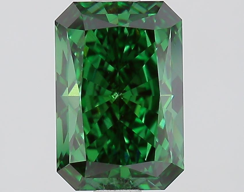 1.52 Ct. Fancy Vivid Green Radiant Lab Grown Diamond