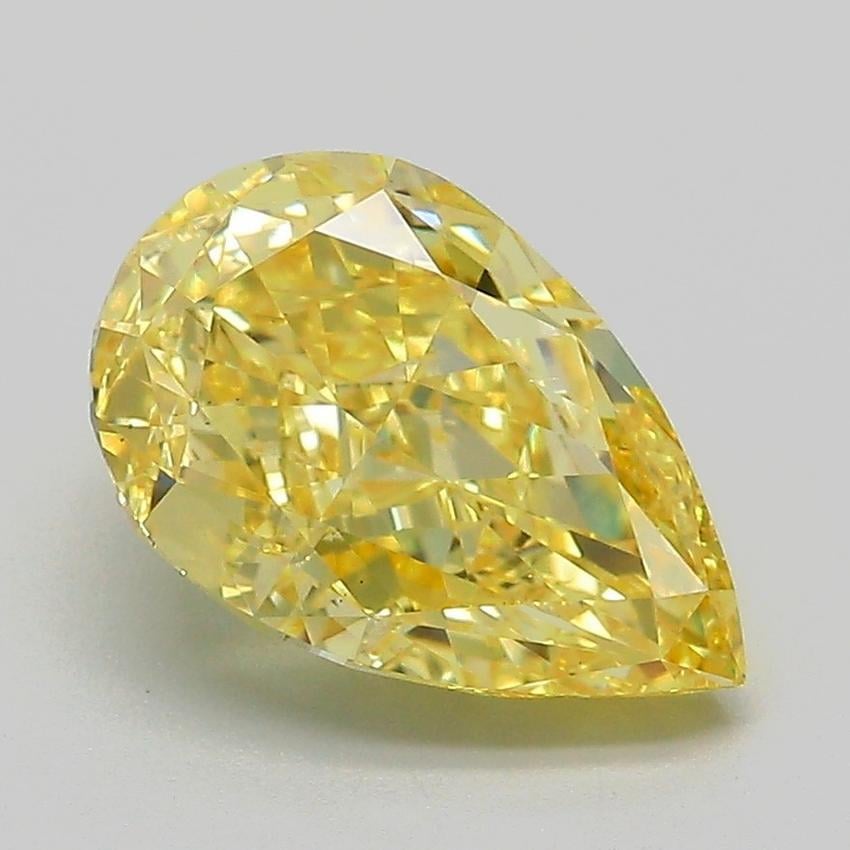 2.59 Ct. Fancy Vivid Yellow Pear Lab Grown Diamond