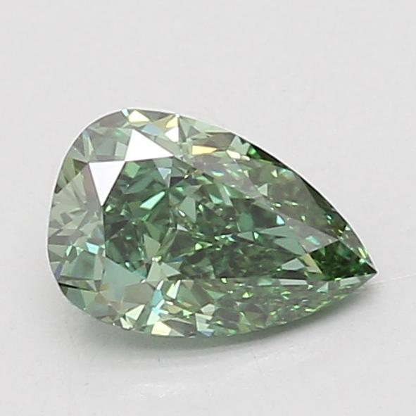 1.09 Ct. Fancy Vivid Green Pear Lab Grown Diamond