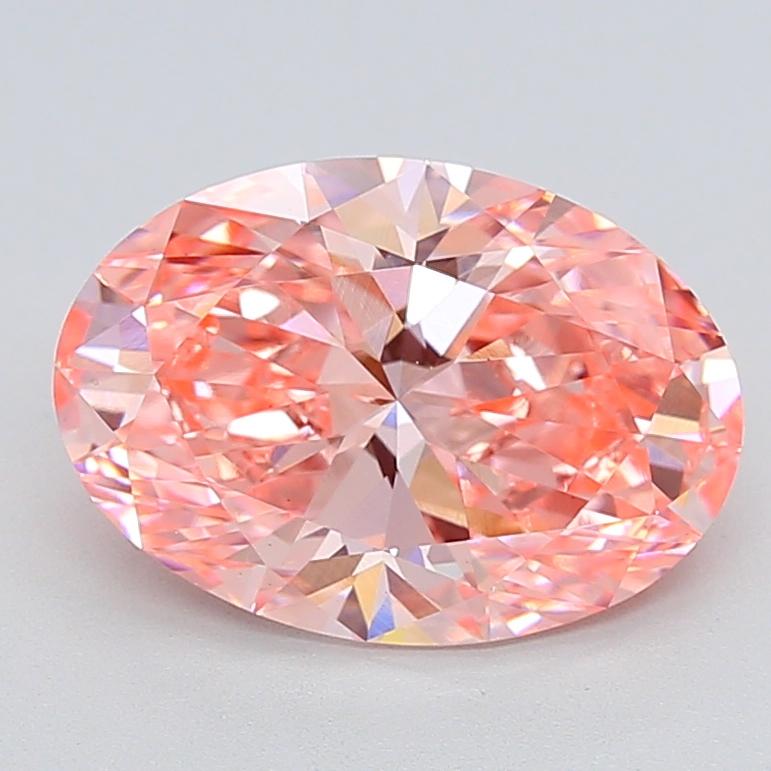 4.03 Ct. Fancy Vivid  Pink Oval Lab Grown Diamond