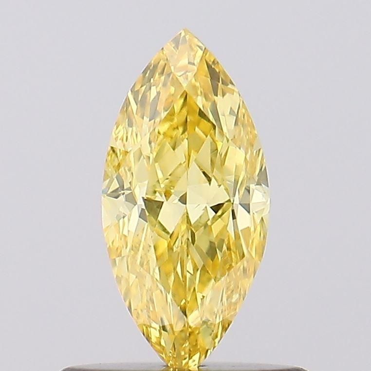 0.65 Ct. Fancy Vivid  Yellow Marquise Lab Grown Diamond