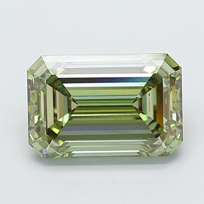 4.10 Ct. Fancy Vivid Green Emerald Lab Grown Diamond