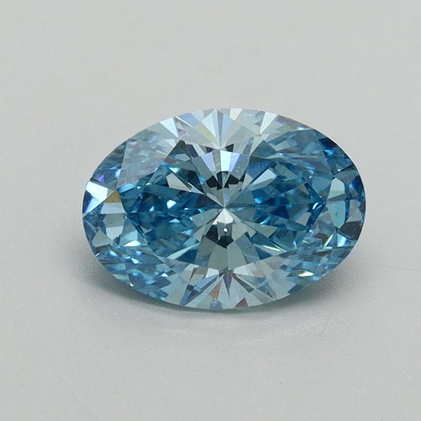 1.09 Ct. Fancy Vivid Blue Oval Lab Grown Diamond