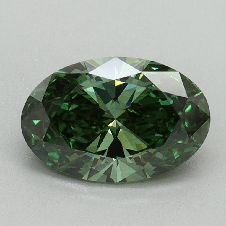 1.01 Ct. Fancy Vivid Green Oval Lab Grown Diamond