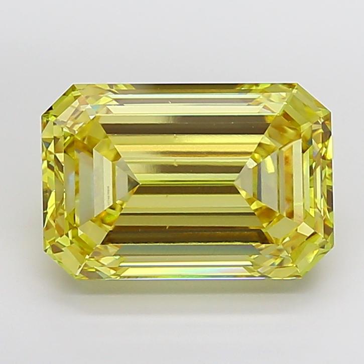 13.49 Ct. Fancy Intense  Yellow Emerald Lab Grown Diamond