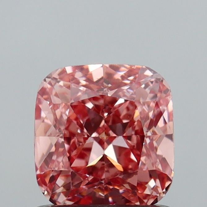1.01 Ct. Fancy Intense Brownish Pink Cushion Lab Grown Diamond