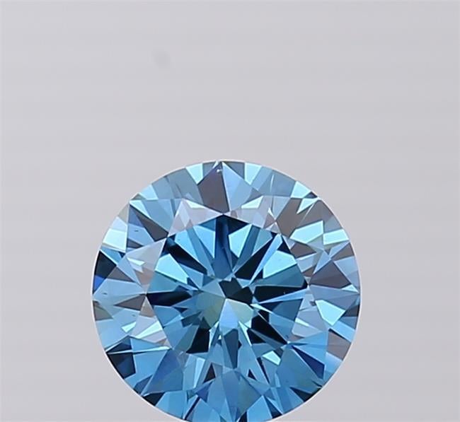 1.21 Ct. Fancy Vivid  Blue Round Lab Grown Diamond