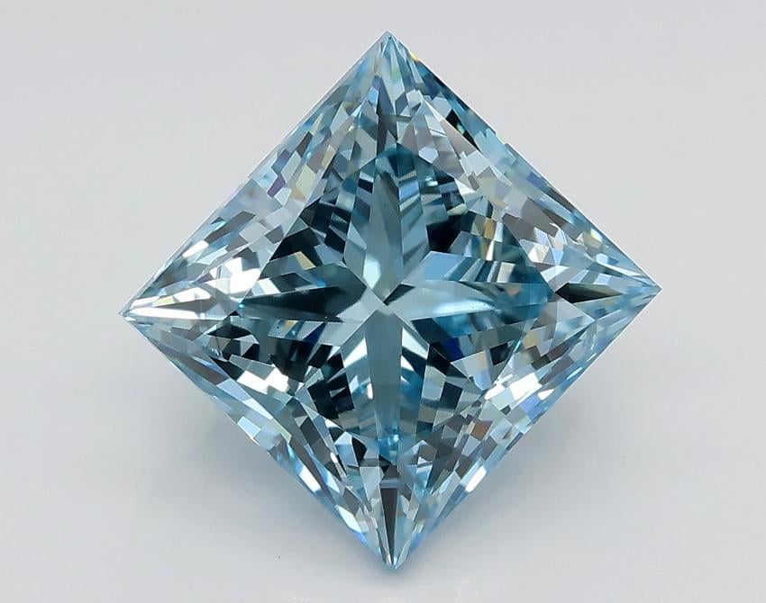 3.01 Ct. Fancy Intense Blue Princess Lab Grown Diamond