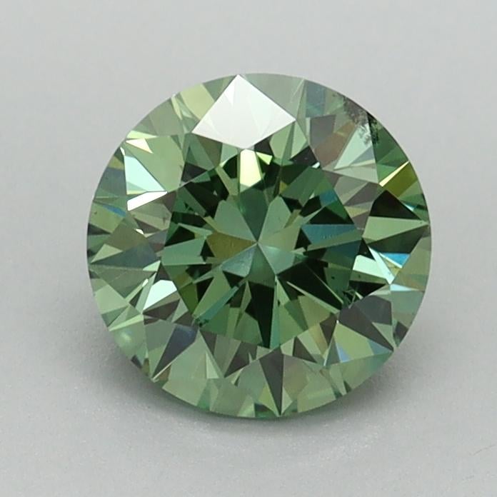 1.01 Ct. Fancy Vivid Pacific Green Round Lab Grown Diamond
