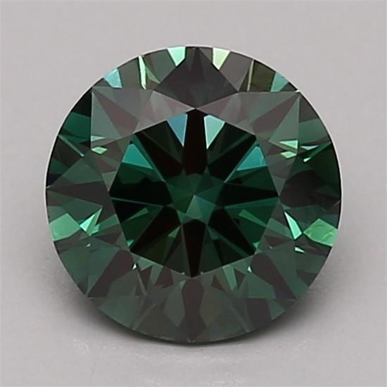 1.18 Ct. Fancy Vivid Green Round Lab Grown Diamond