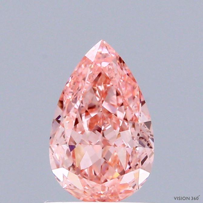 1.05 Ct. Fancy Vivid Pink Pear Lab Grown Diamond