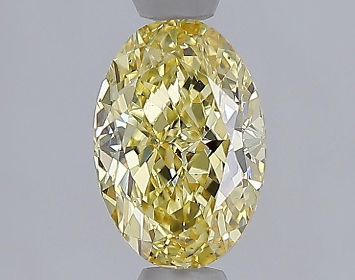 1.02 Ct. Fancy Intense  Yellow Oval Lab Grown Diamond