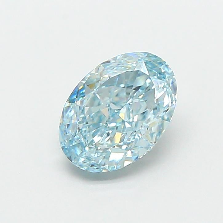 1.12 Ct. Fancy Vivid  Green Oval Lab Grown Diamond