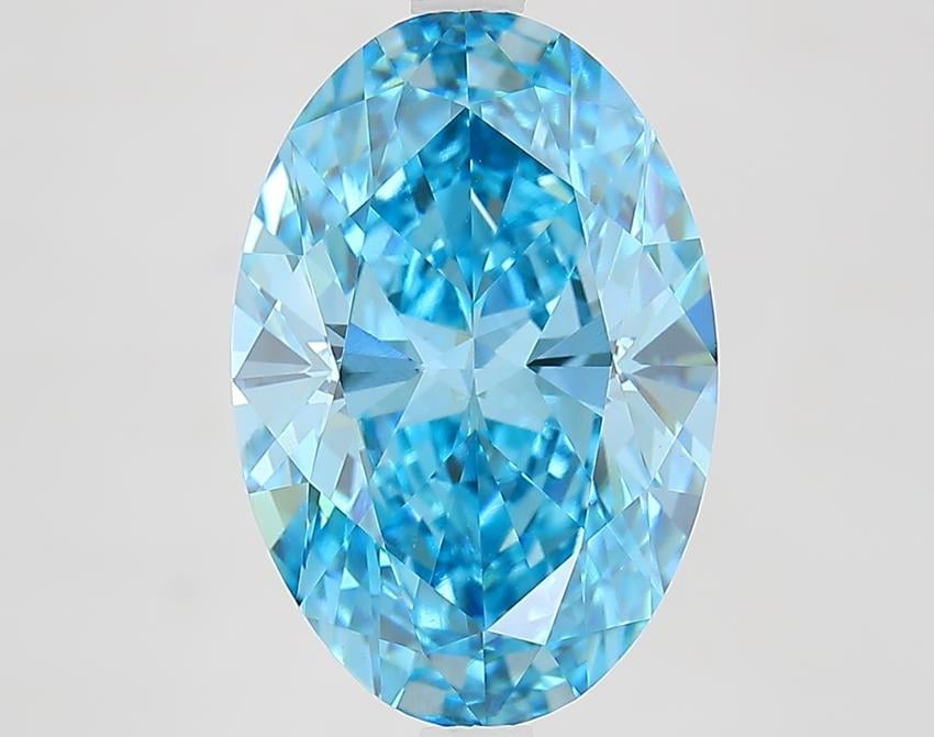 5.30 Ct. Fancy Blue Oval Lab Grown Diamond