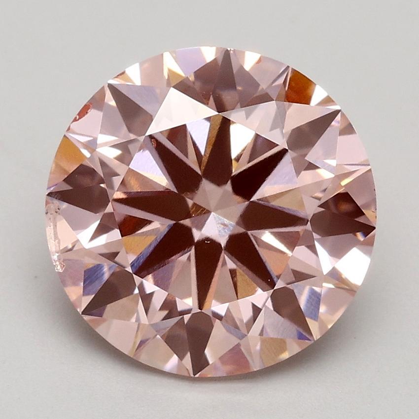 2.62 Ct. Fancy Intense Pink Round Lab Grown Diamond