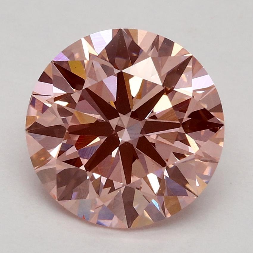 2.11 Ct. Fancy Intense Pink Round Lab Grown Diamond