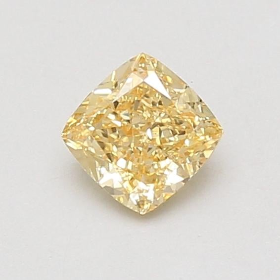 0.56 Ct. Fancy Intense Yellow Cushion Lab Grown Diamond