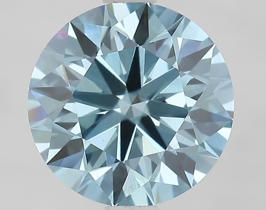2.27 Ct. Fancy Vivid Blue Round Lab Grown Diamond