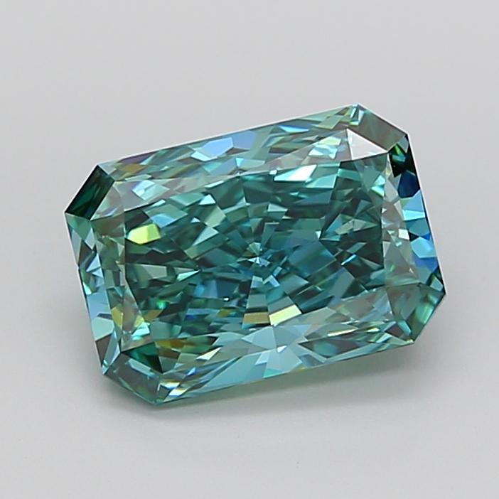 3.51 Ct. Fancy Vivid Green Radiant Lab Grown Diamond