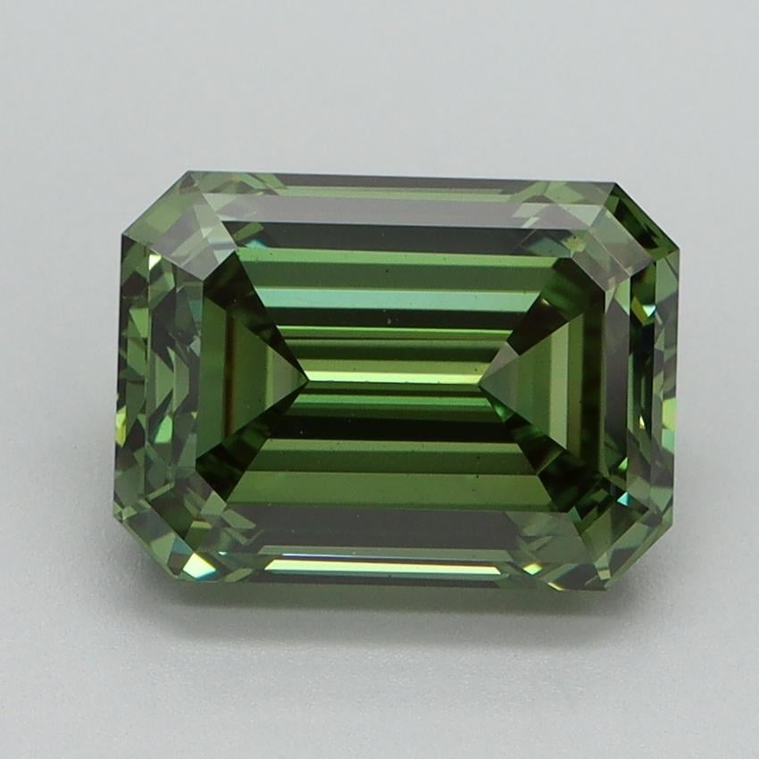 3.01 Ct. Fancy Vivid Green Emerald Lab Grown Diamond
