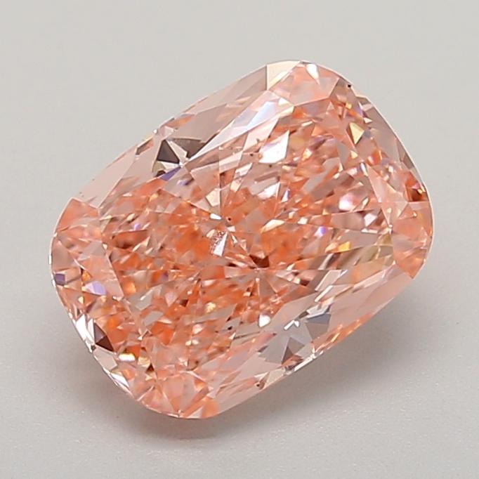2.45 Ct. Fancy Vivid  Pink Cushion Lab Grown Diamond