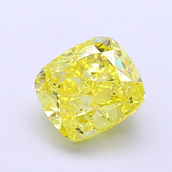 1.72 Ct. Fancy Intense Yellow Cushion Lab Grown Diamond