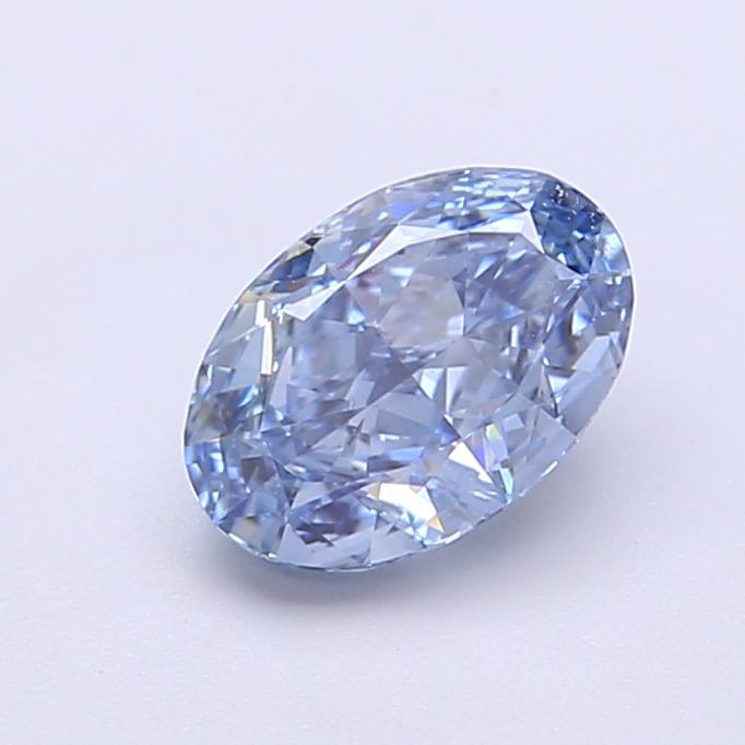 1.17 Ct. Fancy Vivid  Blue Oval Lab Grown Diamond