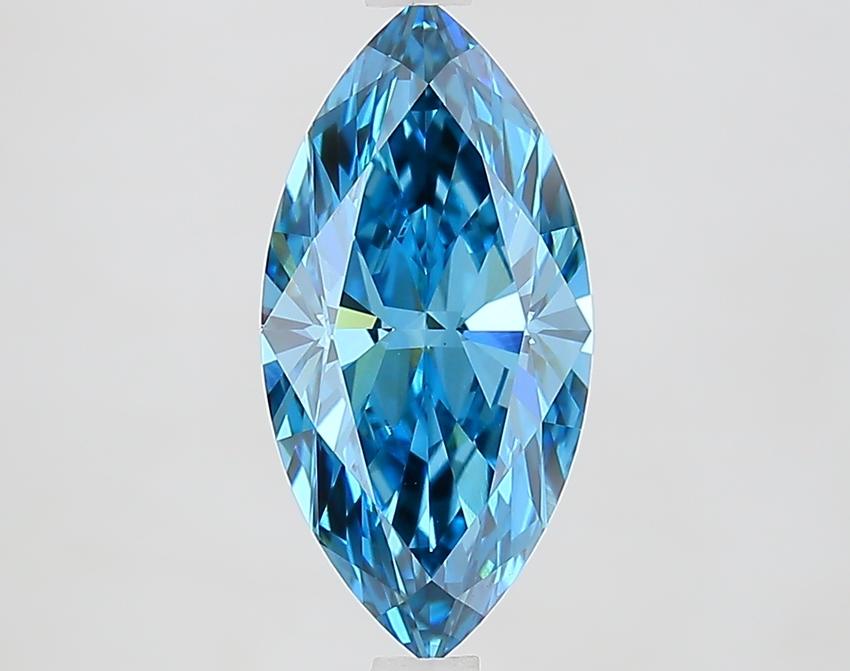 2.05 Ct. Fancy Vivid Blue Marquise Lab Grown Diamond