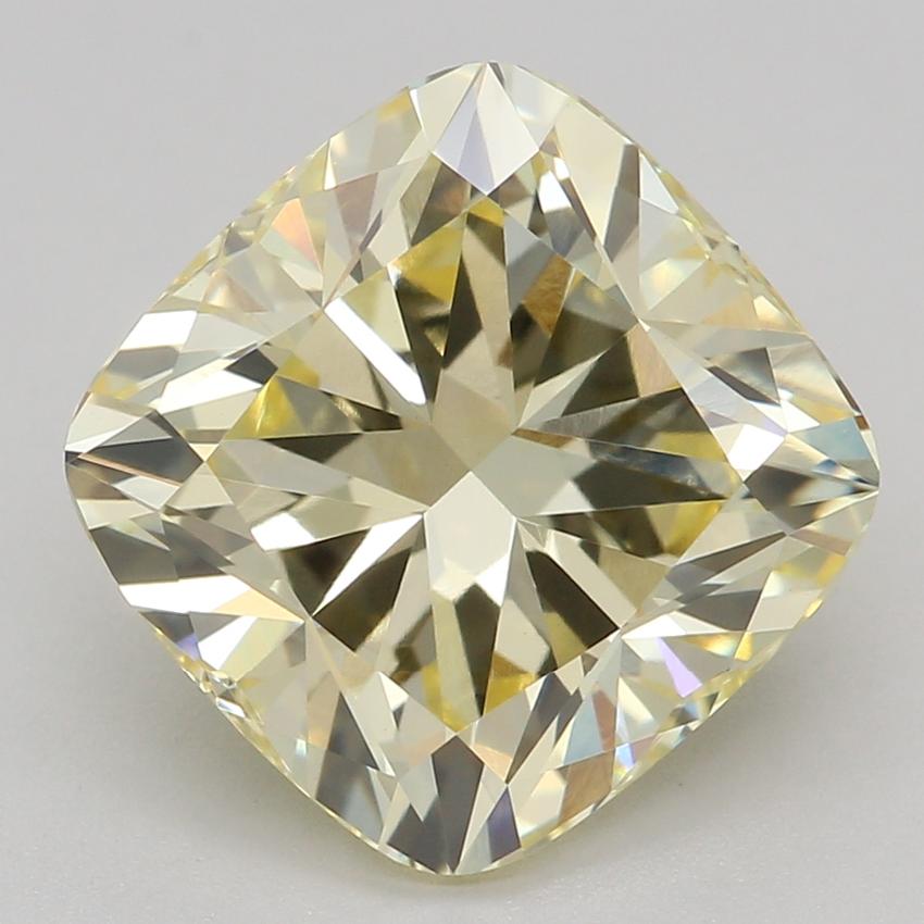 3.09 Ct. Fancy Intense Yellow Cushion Lab Grown Diamond