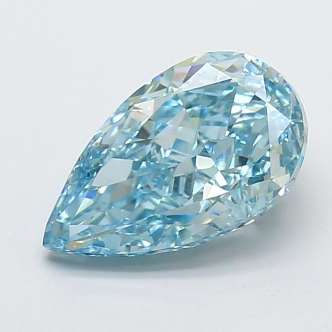 3.19 Ct. Fancy Vivid  Blue Pear Lab Grown Diamond
