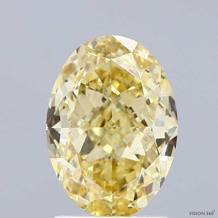 2.16 Ct. Fancy Intense Yellow Oval Lab Grown Diamond