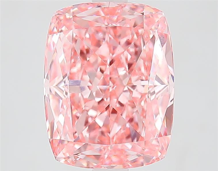 3.86 Ct. Fancy Vivid Pink Cushion Lab Grown Diamond
